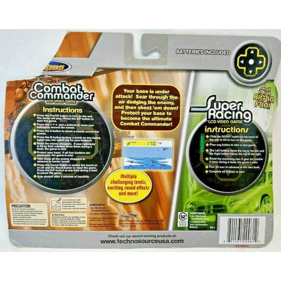 Two-Pack Combat Commander & Super Racing LCD Handheld Video Games - Picture 4 of 4